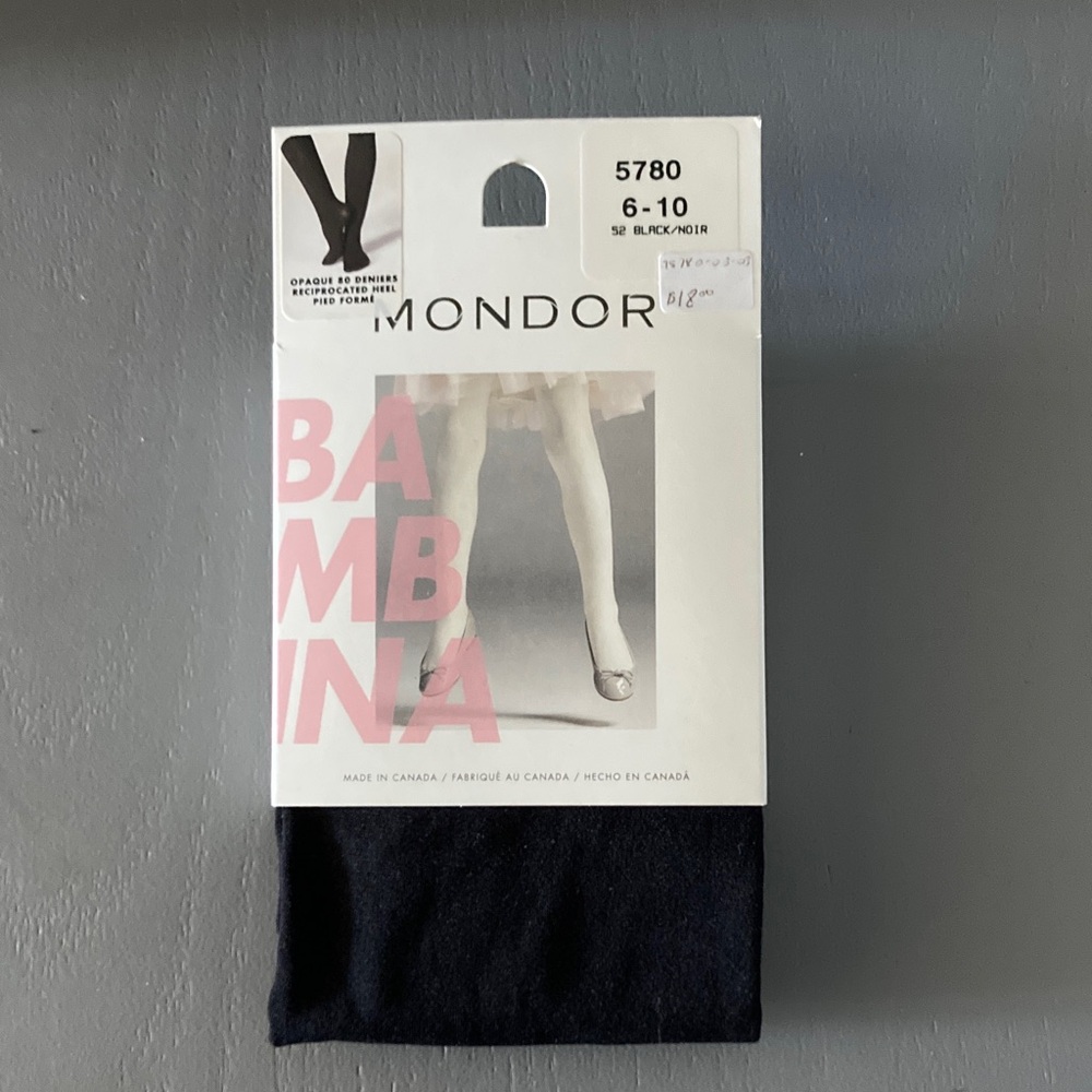 Mondor Black Bambina Tights for Kids